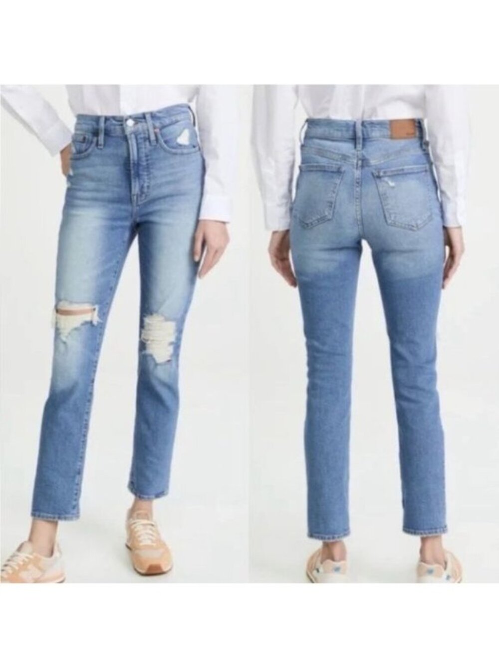 Madewell The Perfect Vintage Denman Wash Distressed Jeans NC328 size 25